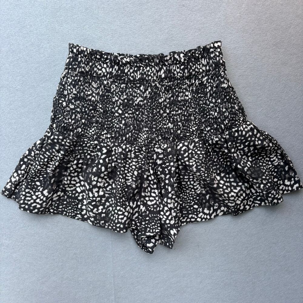 SEA New York Sz Small Women's smocked Calla cheetah print‎ shorts EUC